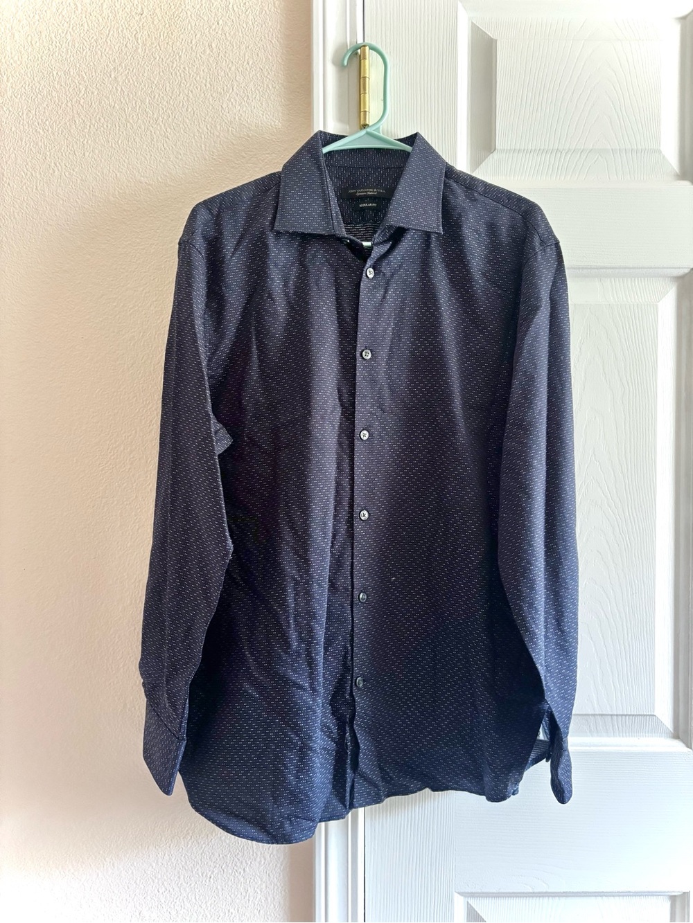 John Varvatos USA Shirt Mens Blue Button Down Long Sleeve Lightweight Top L